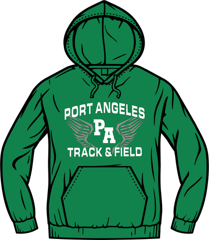 PAHS Track and Field Kelly Green Hoodie Sweatshirt